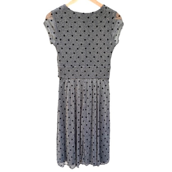 B.Moss Dress Gold Black Fit & Flare Cocktail - Picture 5 of 12